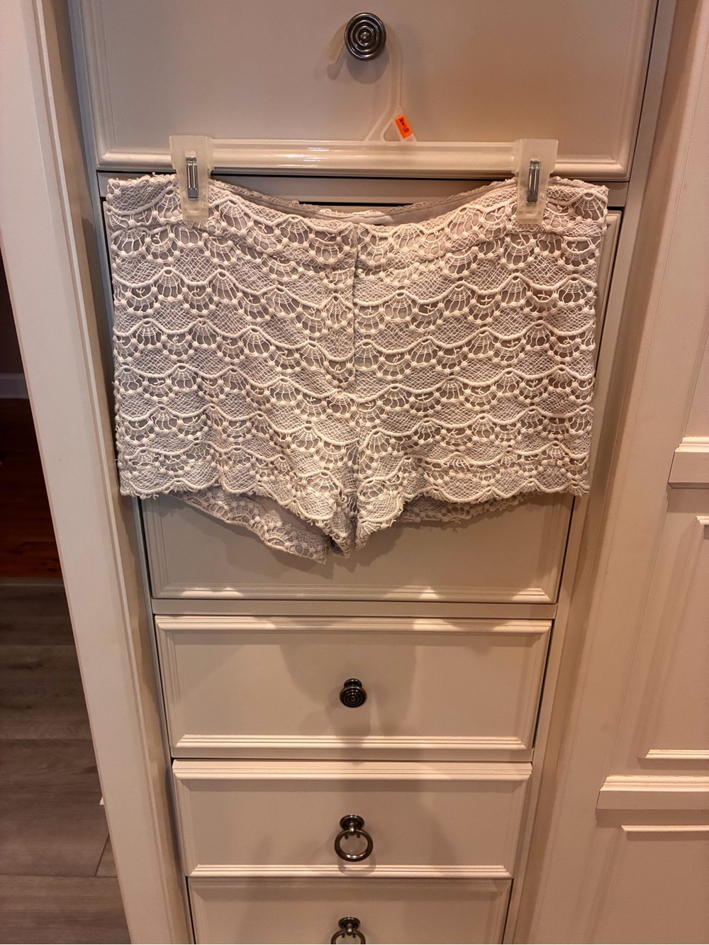 Express Cream Crochet Shorts
